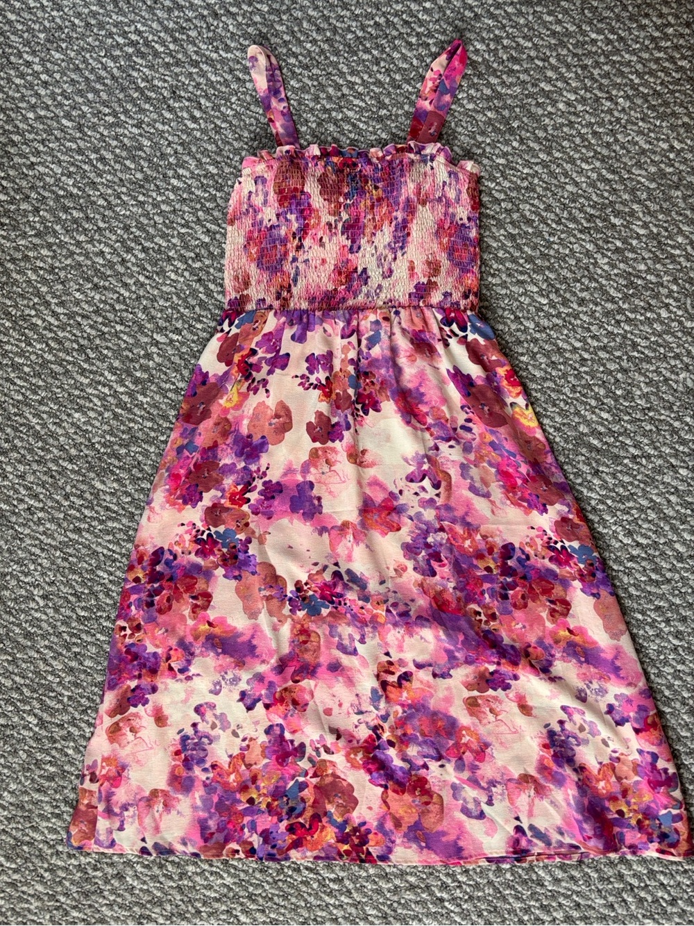 89th & Madison Pink and Purple Floral Midi Dress